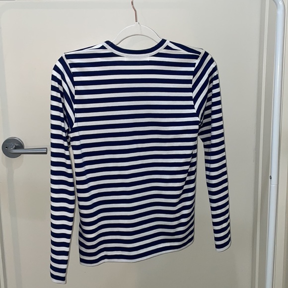 COMME DES GARCONS PLAY Stripe Red Heart Tee - Picture 7 of 7